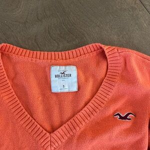 VINTAGE Hollister Coral V-Neck Sweater